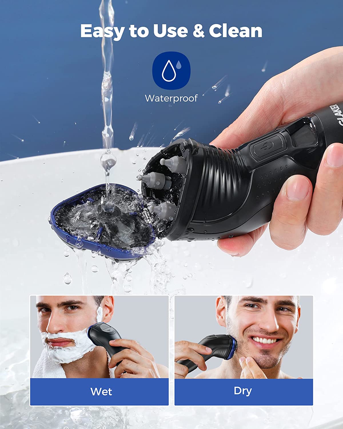 GLAKER Electric Shaver for Men