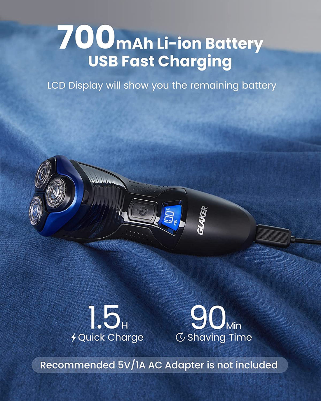 GLAKER Electric Razors for Men glaker